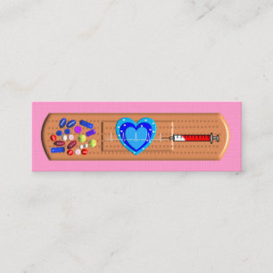 Rosa Bandaid grande médico de las tarjetas de