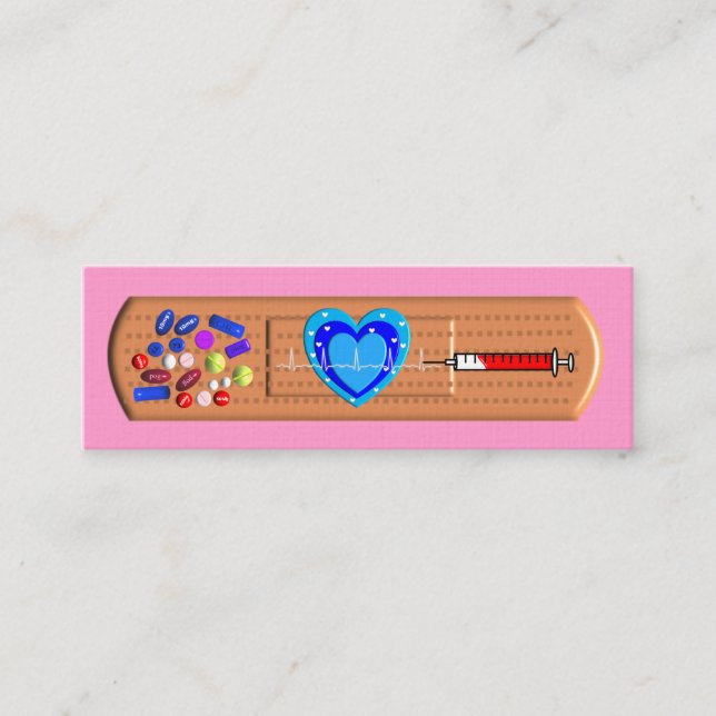 Rosa Bandaid grande médico de las tarjetas de (Anverso)