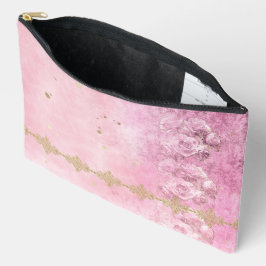 Rosa barroco Damask Grunge - Bolsa cosmética