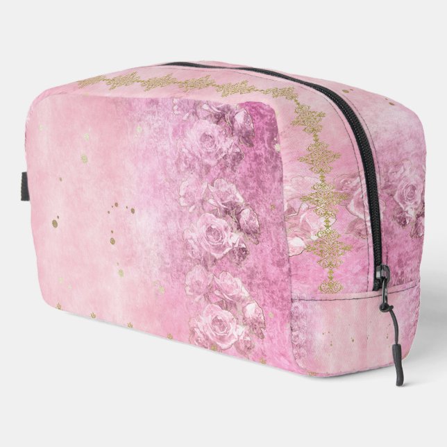 Rosa barroco Damask Grunge - Bolsa de artículos de (Esquina derecha)