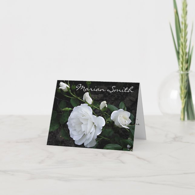 Rosa Blanca de Nieve - Tarjeta de asiento (Anverso)