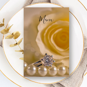 Rosa blanca, Ring y el menú Boda Perlas