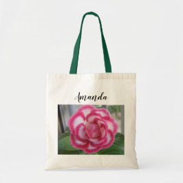 Rosa blanca roja, una bolsa personalizada para tus