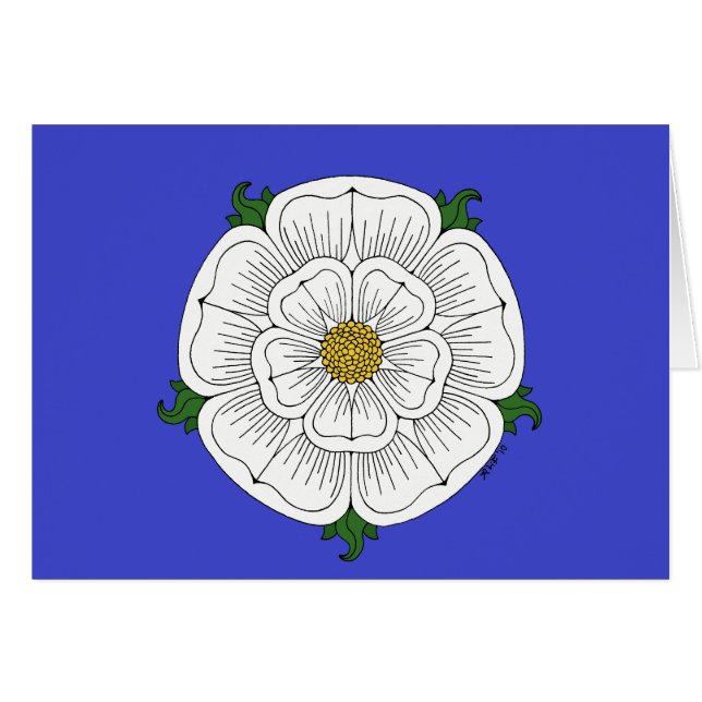 Rosa blanco de la tarjeta de York (Anverso (Horizontal))