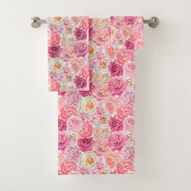 Rosa Blanco Magenta Floral Flores Elegante Boho (In situ)