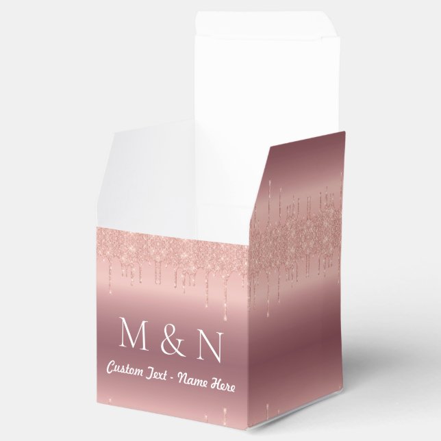 Rosa Boda de oro Caja de regalo Nombre personaliza (Abierto)