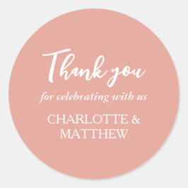 Rosa Boda de oro Pegatina redondo clásico