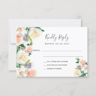 rosa boda de oro rubor floros blanco RSVP