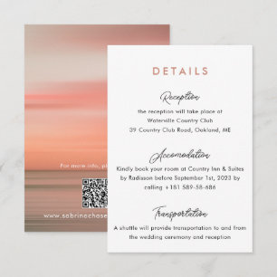 Rosa Boda Detalles Tarjeta de gabinete de código Q