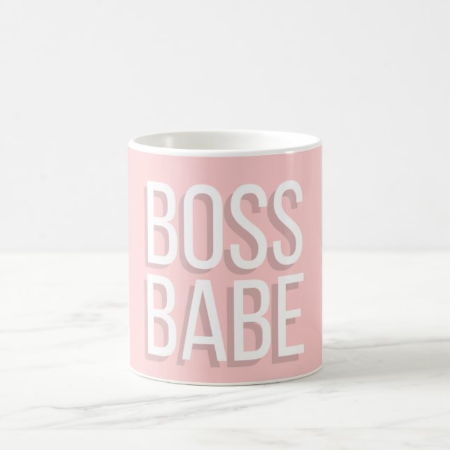 Rosa bonito feminista del BEBÉ de BOSS de la taza (Centro)