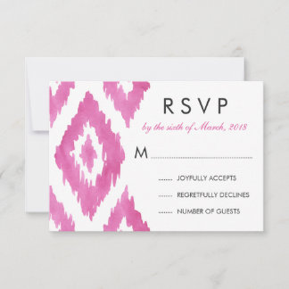 Rosa Brillante Ikat RSVP
