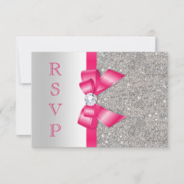 Rosa Brillante Lazo Falso y Diamantes RSVP