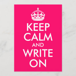 Rosa brillante mantener la calma y escribir