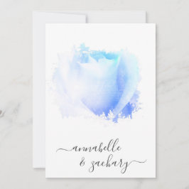 *~* Rosa Bud + RSVP - QR AR8 Invitación a matrimon