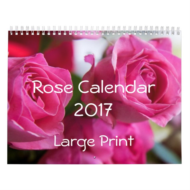 Rosa Calendario 2017 Impresión grande (Tapa)