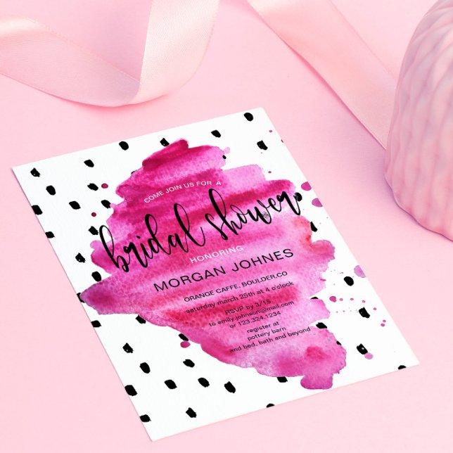 Rosa caliente de superModa | Invitación a la ducha (Subido por el creador)