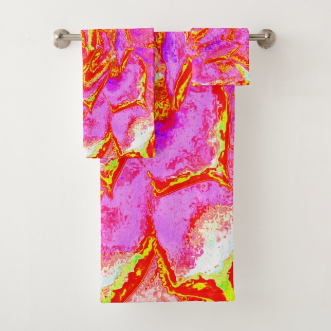 Rosa caliente, rojo y amarillo suculento rosette s (In situ)