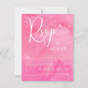 Rosa Caliente Tipografía Elegante RSVP Acuarela