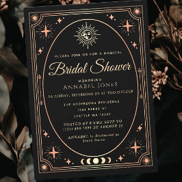 Rosa Celestial Dorado Tarjeta Tarot Negra Ducha Br