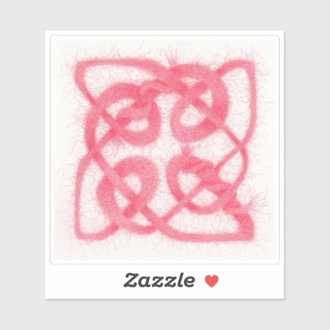 ROSA CELTIC KNOT 4" Pegatina vinílico (Hoja)