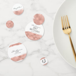 Rosa Cepillo de Oro Bat Mitzvah Table Confetti