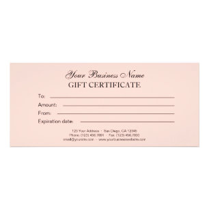Rosa Certificado genérico clásico de regalo senc