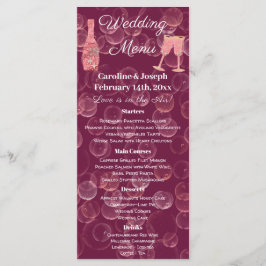 Rosa Champagne Purpurina & Stars Menu