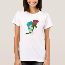 Rosa Chibi Con Camiseta Rosa