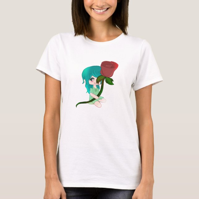 Rosa Chibi Con Camiseta Rosa (Anverso)