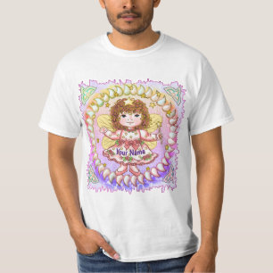 Rosa Chica personalizado Camiseta de hadas
