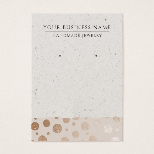 Rosa Círculos de oro Tarjetas de visualización de  (Frente)