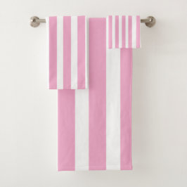 Rosa claro clásico y rayas blancas