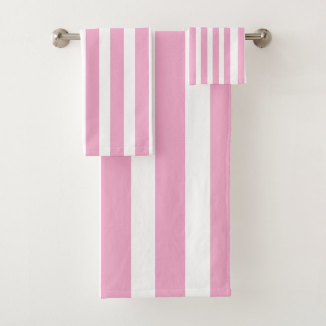 Rosa claro clásico y rayas blancas (In situ)