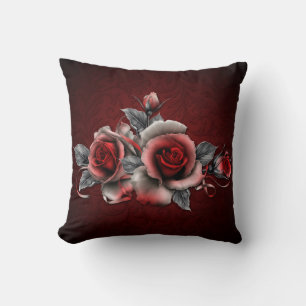 Rosa Cojín decorativo poliéster de 16" x 16"