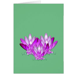 Rosa con flores de Lotus sobre fondo verde marino