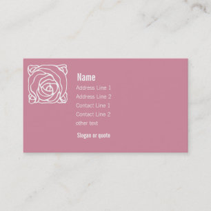 Rosa con la tarjeta de visita subió Nouveau del