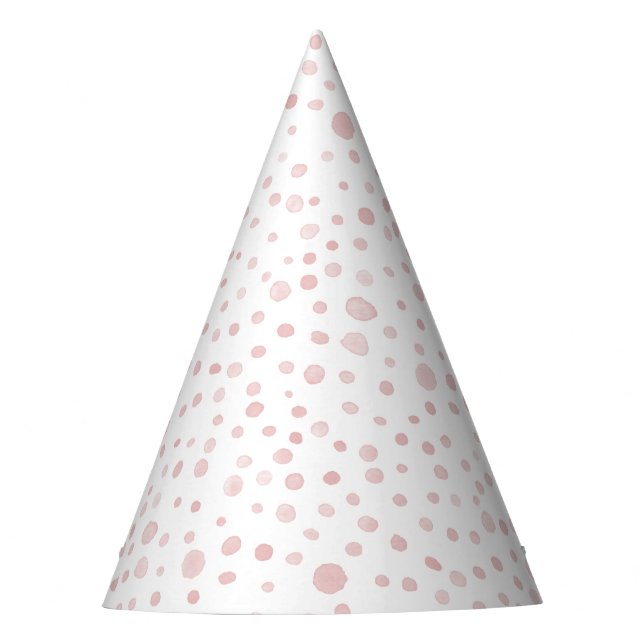 Rosa Confetti Watercolor Dots Fiesta Gorra (Anverso)