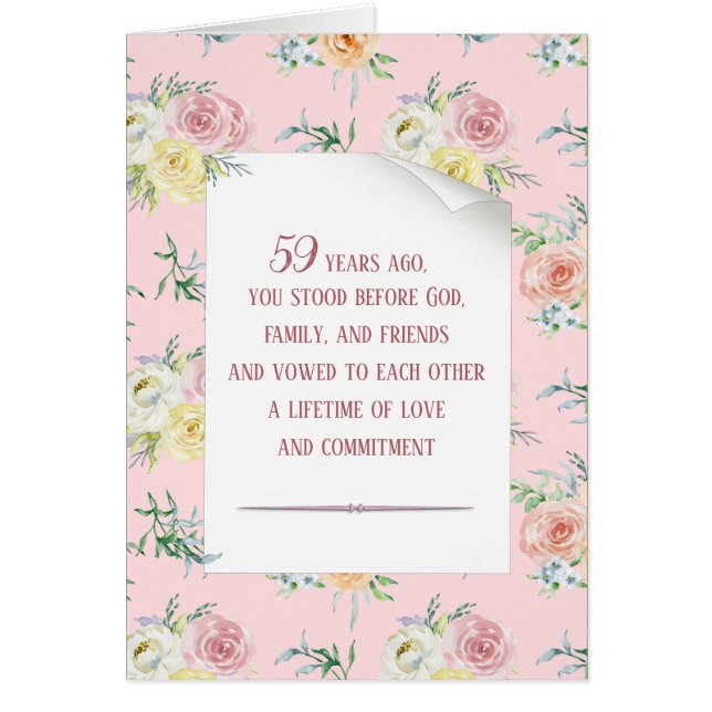 Rosa de acuarela 59º aniversario (Frente)