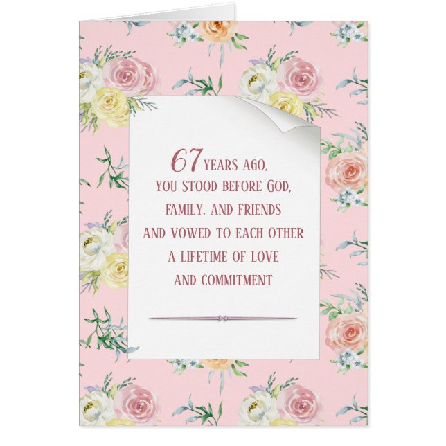 Rosa de acuarela 67º aniversario (Frente)