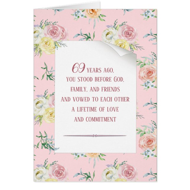 Rosa de acuarela 69º aniversario (Frente)