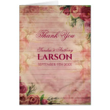 Rosa de acuarela Boda floral Gracias