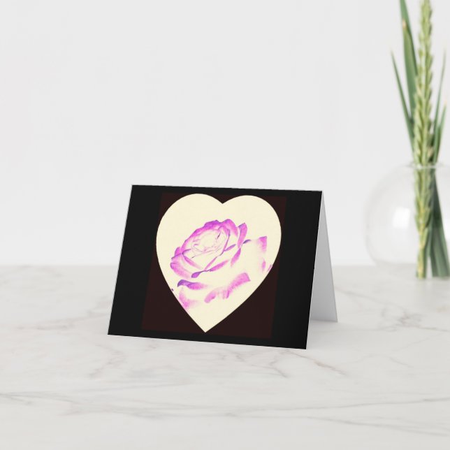 Rosa de amor Tarjeta de agradecimiento doblada (Anverso)