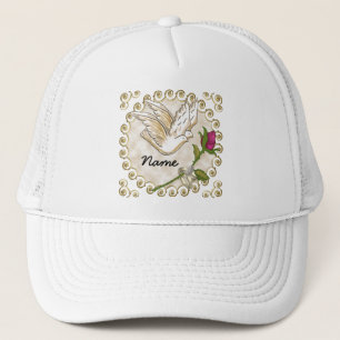 Rosa de anillos boda gorra boda