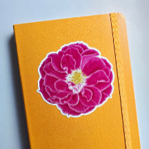 Rosa de arte botánico Pegatina
