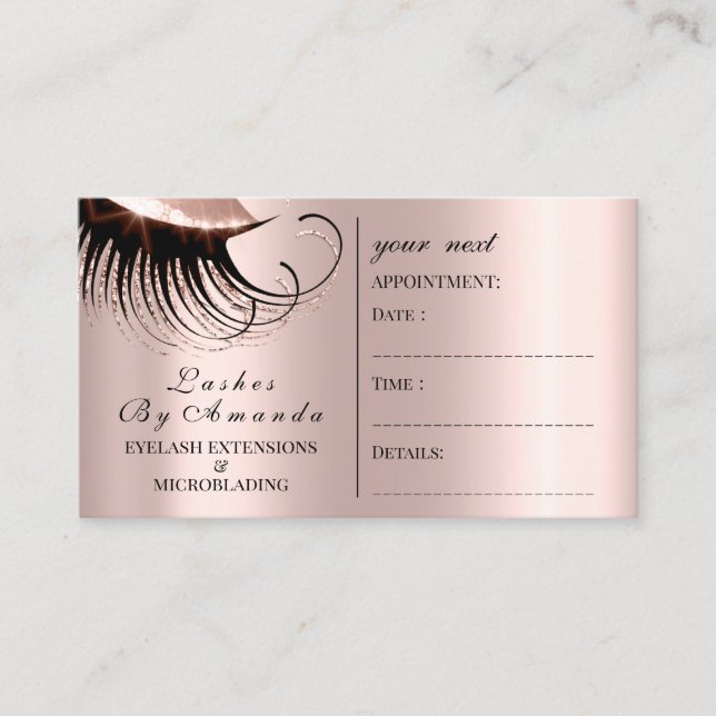 Rosa de artista de maquillaje de tarjeta de cita r (Anverso)