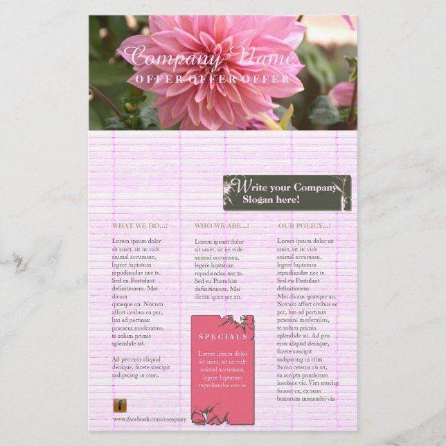 Rosa de bambú - Volante (Frente)