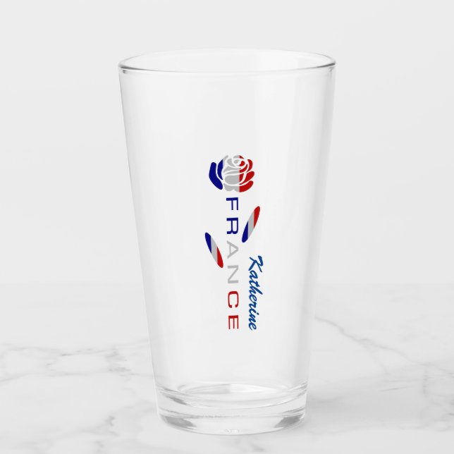 Rosa de bandera francesa personalizado (Anverso)