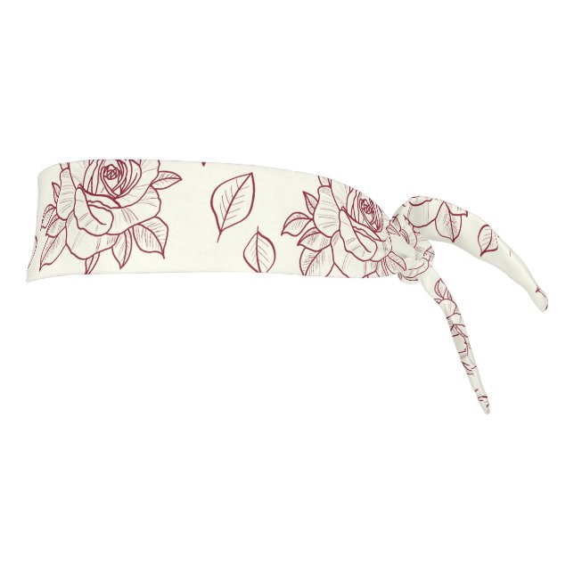 Rosa de Borgoña floral botánica dibujada a mano (Girar 90)