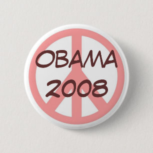 Rosa de botón de Obama 2008 Brown
