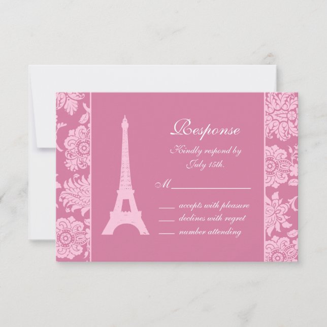 Rosa de caramelo en París RSVP (Anverso)